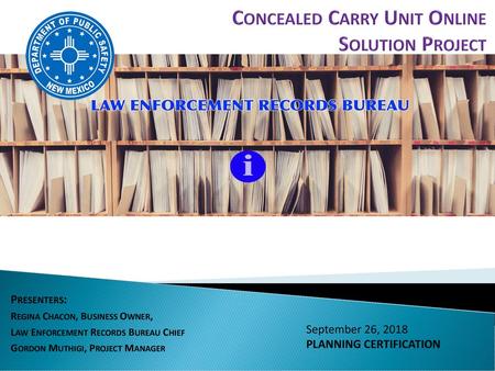 Concealed Carry Unit Online Solution Project