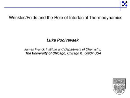 Wrinkles/Folds and the Role of Interfacial Thermodynamics