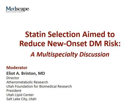 Statin Selection Aimed to Reduce New-Onset DM Risk: