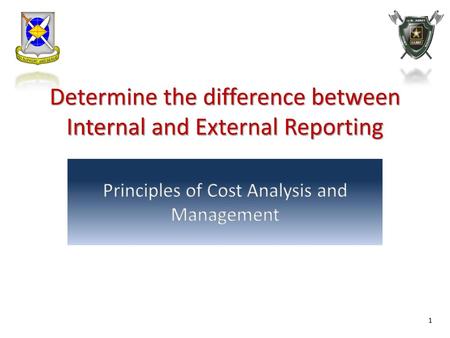 Determine the difference between Internal and External Reporting