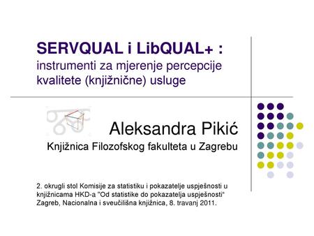 Aleksandra Pikić Knjižnica Filozofskog fakulteta u Zagrebu