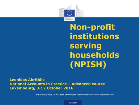 Non-profit institutions serving households (NPISH)