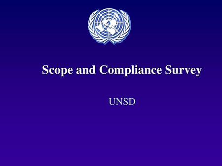 Scope and Compliance Survey