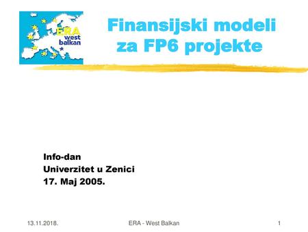 Finansijski modeli za FP6 projekte