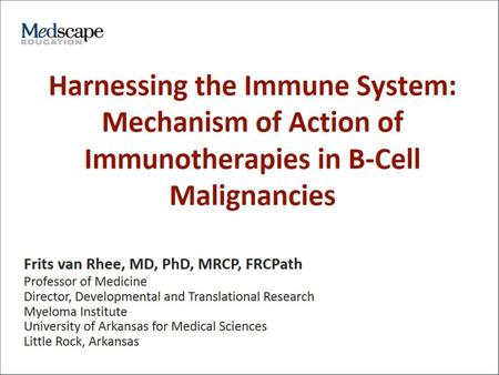 Learning Goals. Harnessing the Immune System: Mechanism of Action of Immunotherapies in B-Cell Malignancies.