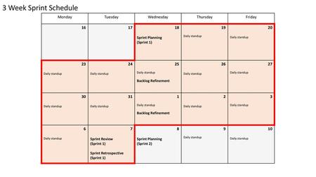 Sprint 5 Schedule (15 – 2 days)