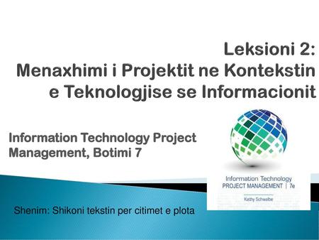 Information Technology Project Management, Botimi 7