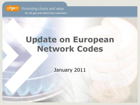 Update on European Network Codes