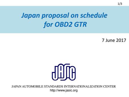 Japan proposal on schedule