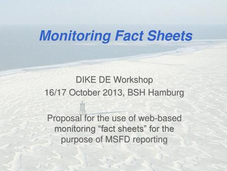Monitoring Fact Sheets