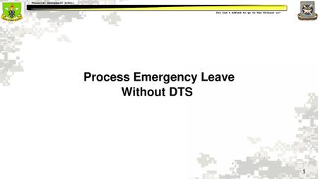Process Emergency Leave Without DTS