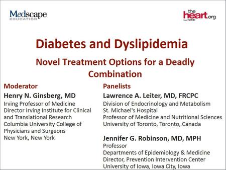 Diabetes and Dyslipidemia