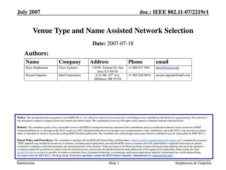 Venue Type and Name Assisted Network Selection
