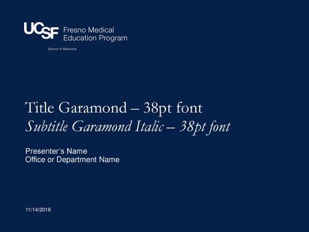 Title Garamond – 38pt font