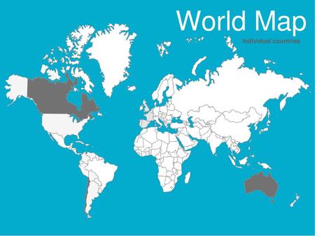 World Map Individual countries.