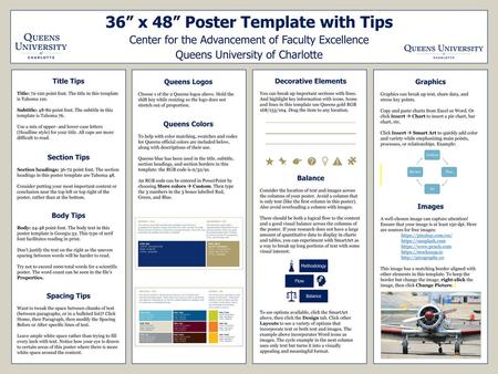 36” x 48” Poster Template with Tips