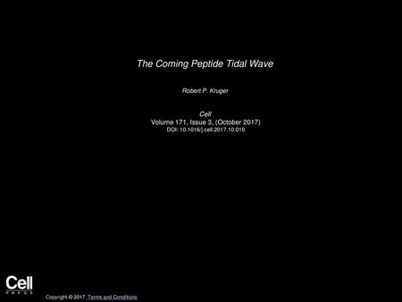 The Coming Peptide Tidal Wave