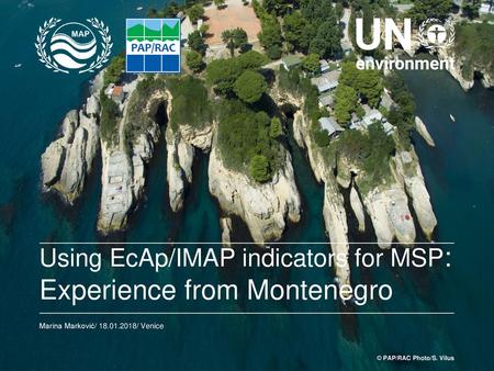 Using EcAp/IMAP indicators for MSP: Experience from Montenegro