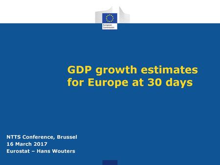 GDP growth estimates for Europe at 30 days