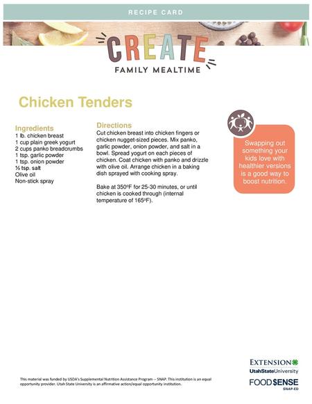 Chicken Tenders Directions Ingredients