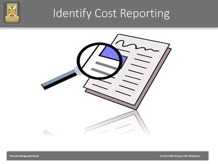Identify Cost Reporting