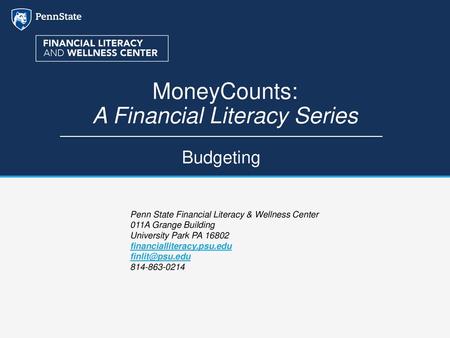MoneyCounts: A Financial Literacy Series
