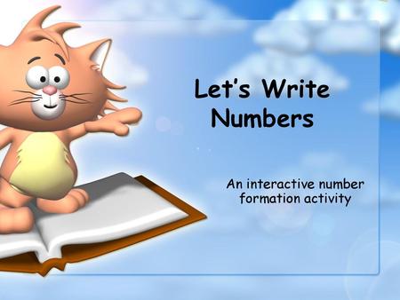 An interactive number formation activity