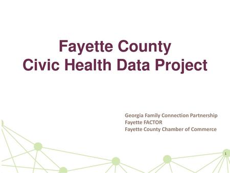 Fayette County Civic Health Data Project