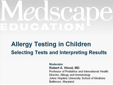 Allergy Testing in Children