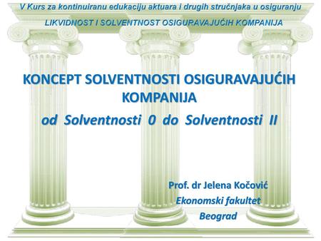 Prof. dr Jelena Kočović Ekonomski fakultet Beograd