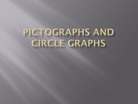 Pictographs and circle graphs