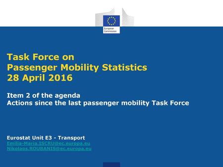Passenger Mobility Statistics 28 April 2016