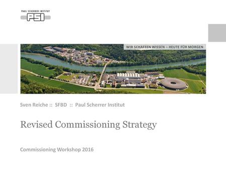 Revised Commissioning Strategy