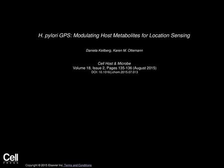H. pylori GPS: Modulating Host Metabolites for Location Sensing