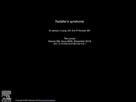 Twiddler's syndrome The Lancet Volume 382, Issue 9909, (December 2013)