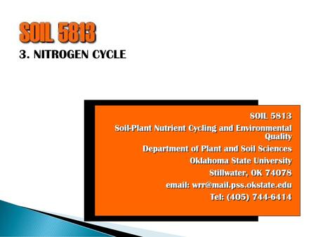 nitrogen cycle department of plant and soil sciences orange mail okstate