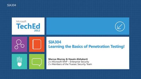 SIA304 Learning the Basics of Penetration Testing!