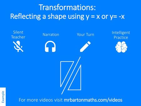 Transformations: Reflecting a shape using y = x or y= -x