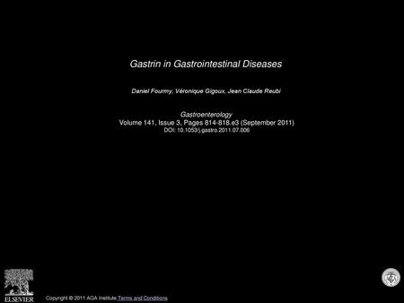 Gastrin in Gastrointestinal Diseases