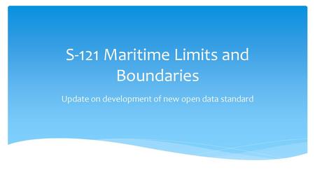 S-121 Maritime Limits and Boundaries