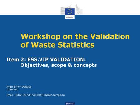 Workshop on the Validation of Waste Statistics