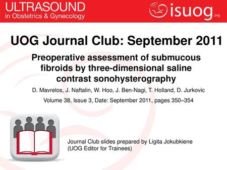 UOG Journal Club: September 2011