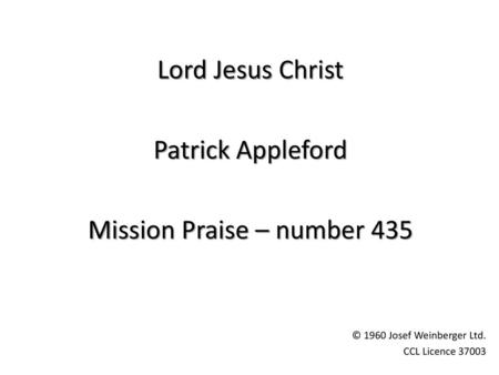 Mission Praise – number 435