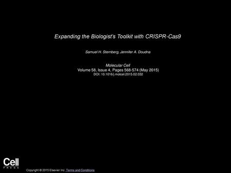 Expanding the Biologist’s Toolkit with CRISPR-Cas9