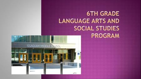 6th Grade Language Arts and Social Studies Program
