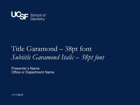 Title Garamond – 38pt font