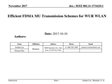 Efficient FDMA MU Transmission Schemes for WUR WLAN