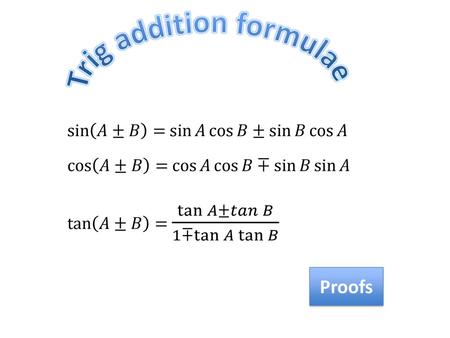 Trig addition formulae