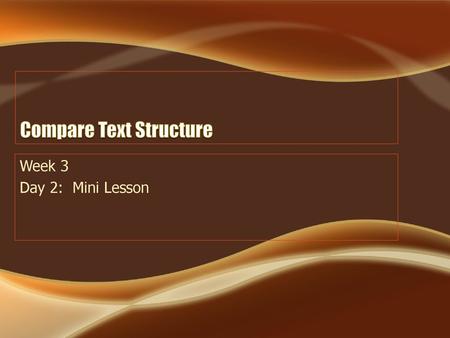 Compare Text Structure