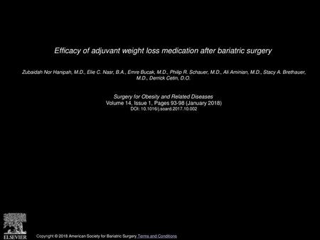 Efficacy of adjuvant weight loss medication after bariatric surgery